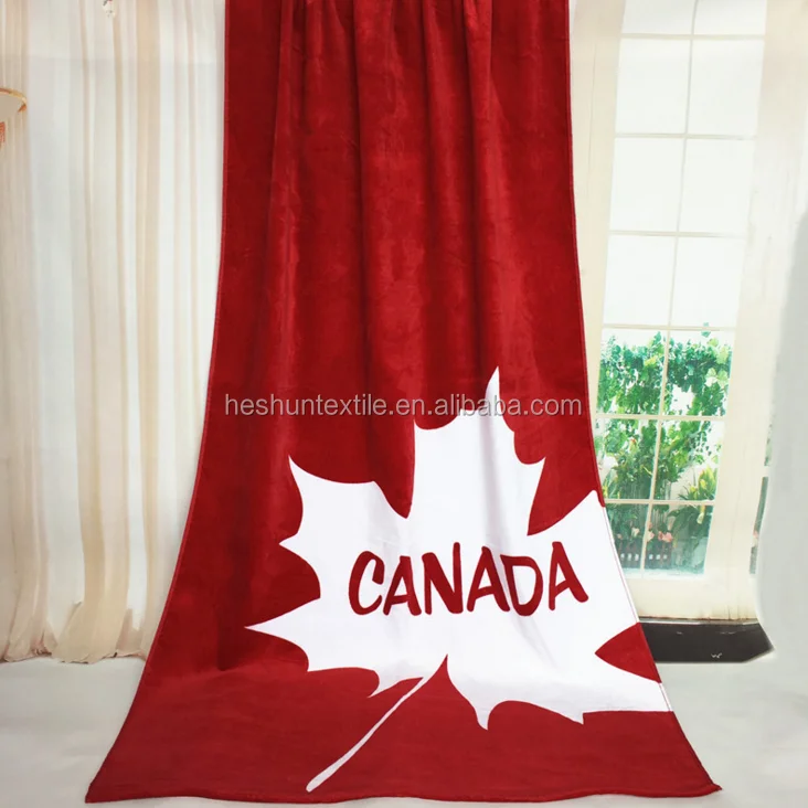 2017 Popular Canadian Maple Leaf 100 Cotton Reactive Printed Beach