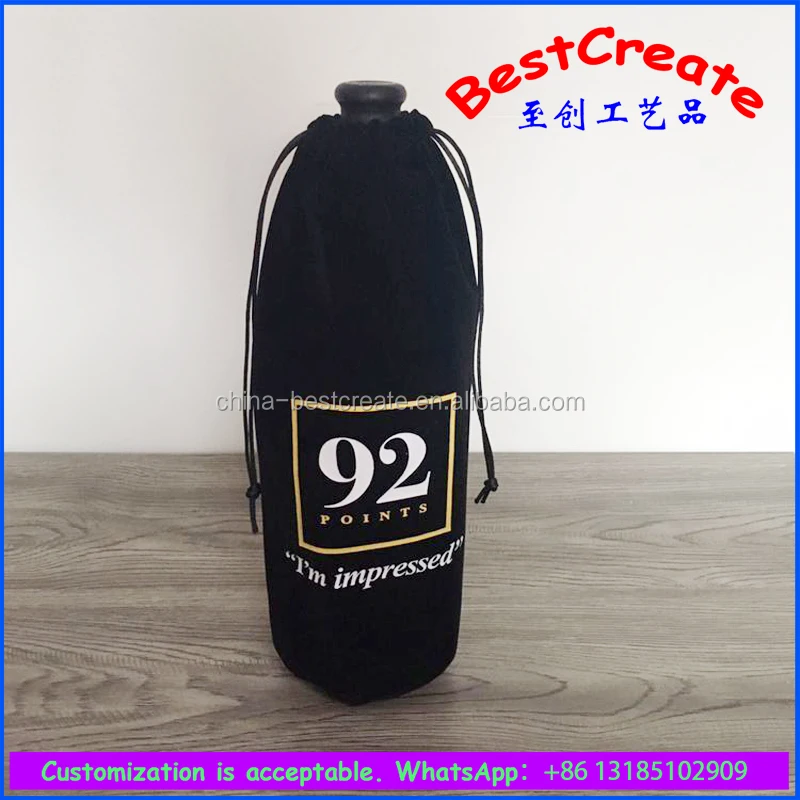 black velvet wine bags