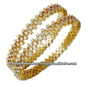 Newest Design Yellow Gold Diamond Bangle Round Newest Design Yellow Gold Diamond Bangle Round Expensive Jewelry From India Jewellery