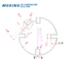 China made custom design aluminium extrusion profile for light box
