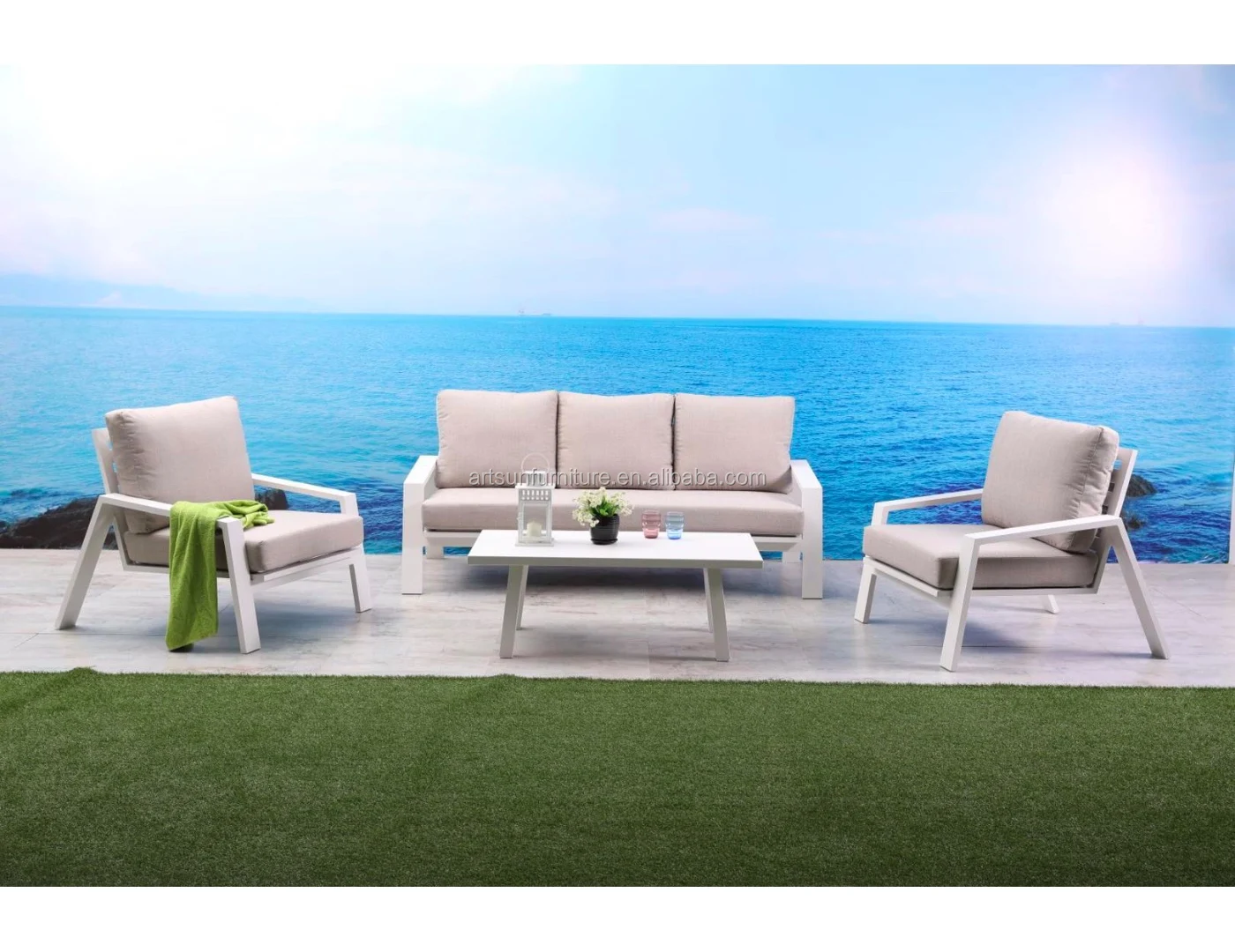 Aluminium Furniture Outside Sofa Sets Metal Furniture Garden Outdoor