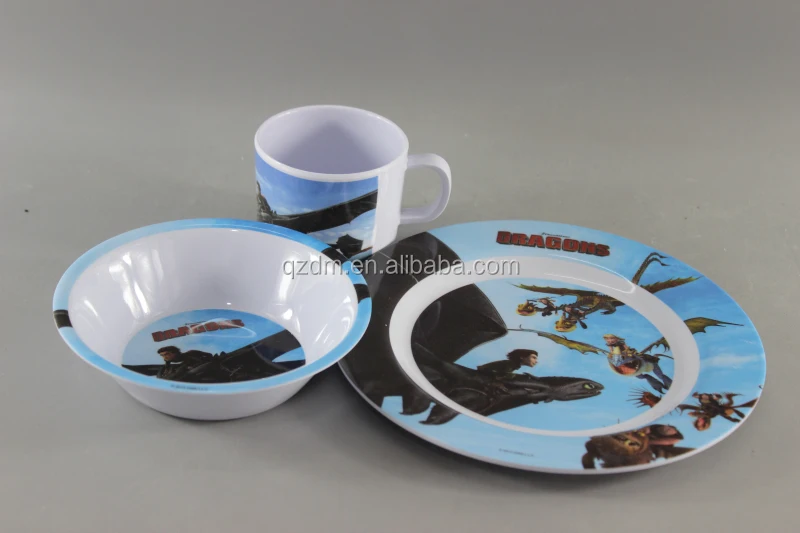 Melamine Baby plate and bowl and cup Dinnerware set