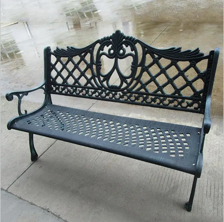 户外休闲花园长凳铸铁公园长凳庭院花园椅子