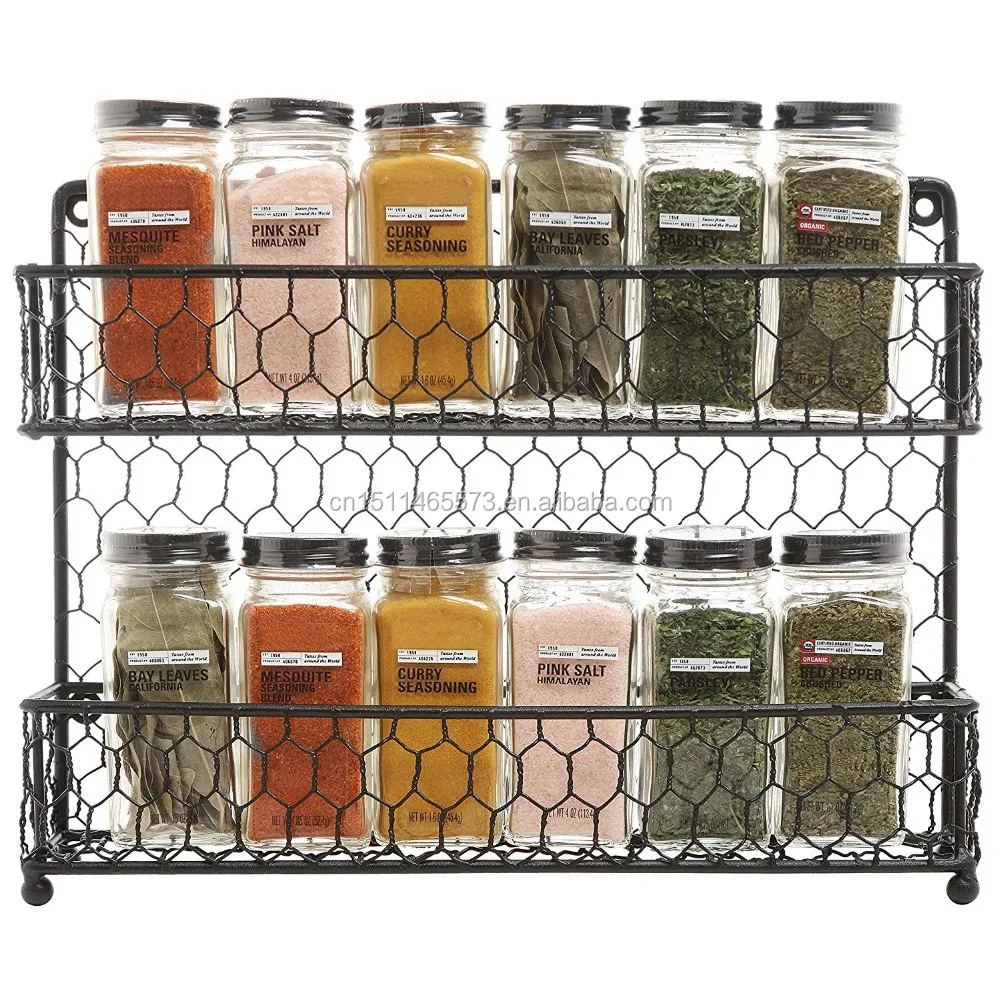 Hot Sale Innovations 2-tier Wire Spice Rack Storage Organizer - Wall ...