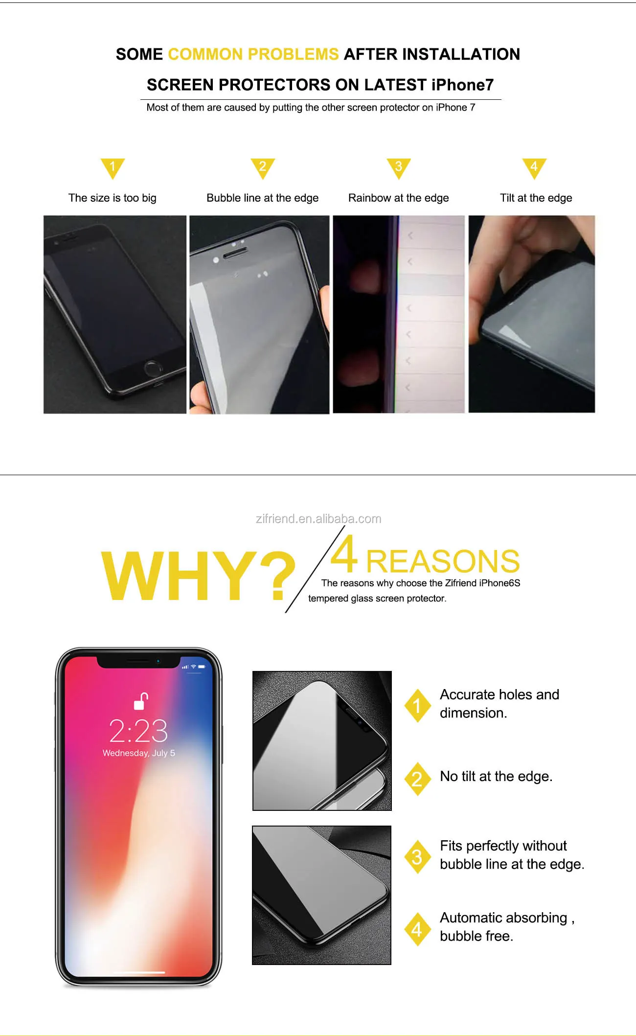 mobile phone accessories  3d glass tempered screen protector with easy install tool for iphone X xs max xr 6 6s 7 8 plus