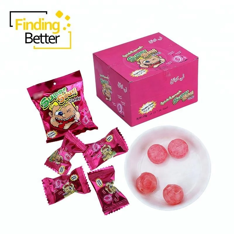 Hard Boiled Sweets Morango Strawberry Flavor Center Filled Fizzy Soda