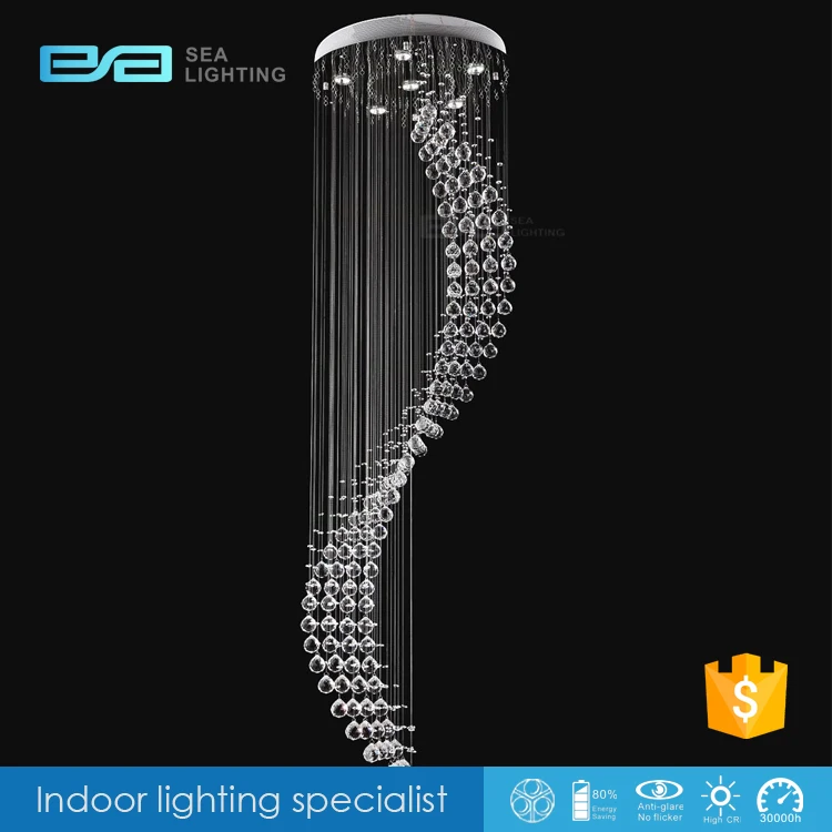 Magnificent Twist 6 Lights Clear Crystal Ceiling Fixture Pendant Chandelier Lamp 2106294