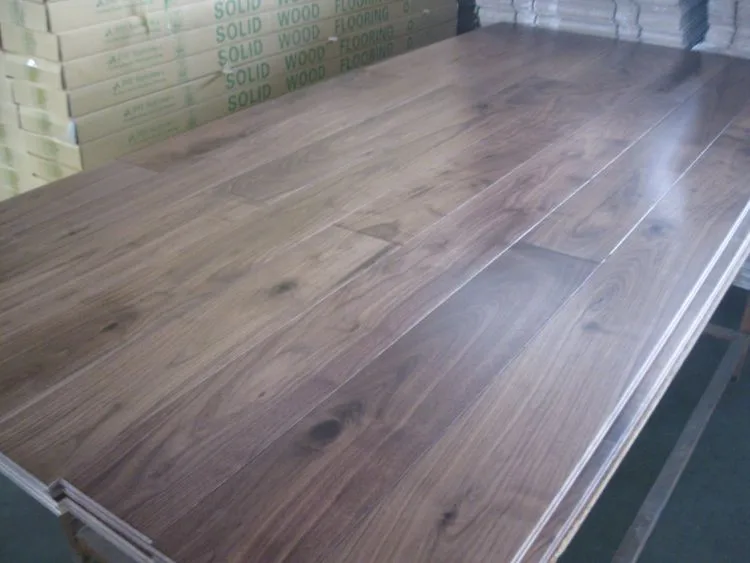 Stained Walnut Solid Hardwood Floor