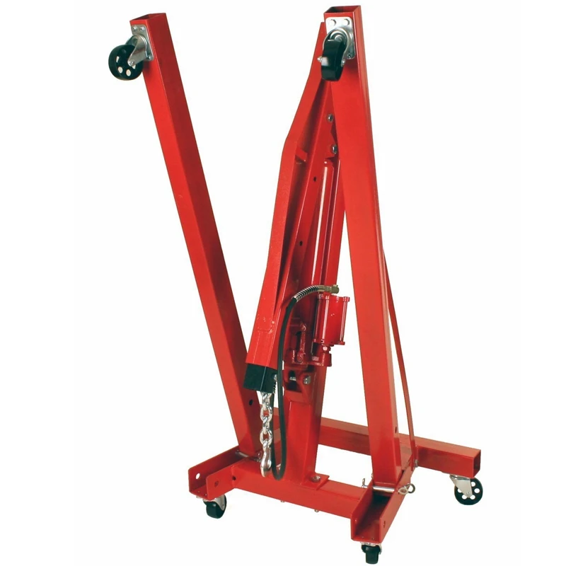 2ton Mobile Mini Folding Shop Crane With Pneumatic And Manual Hydraulic ...