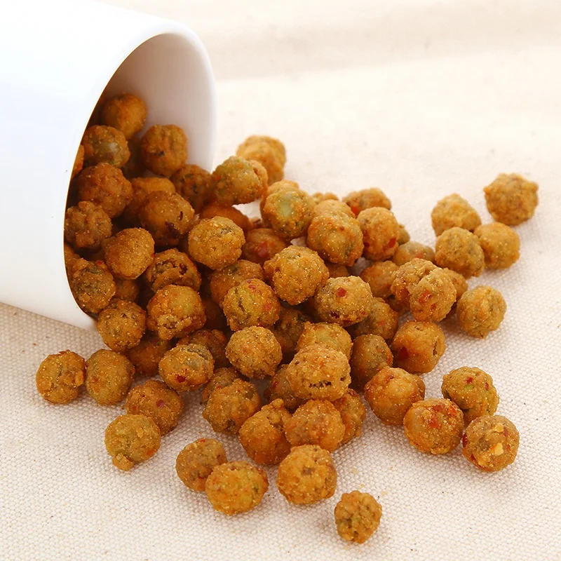 
High Popular 300g Chinese Specialty Spicy Green Peas Fried Crispy Snacks 