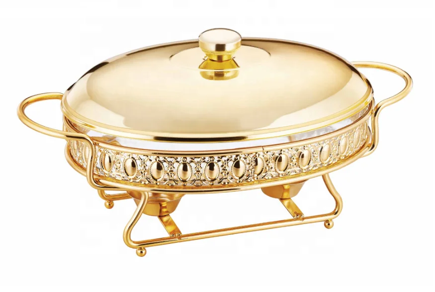 Stainless Steel 2l Buffet Round Chafing Dish In Dubai Food Warmer With