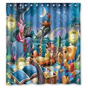 Personalized Custom Cartoon Winnie The Pooh Bathroom Shower Cartoon Winnie The Pooh Bathroom Shower
