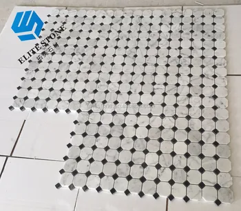Large Octagon Mosaic 6mm Thickness White And Black Price Large Octagon Mosaic 6mm Thickness