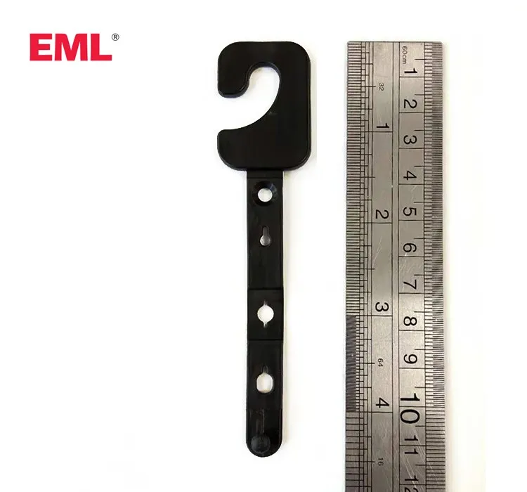 Black Plastic Belt Rider Hanger Display Hook Size Retail Rack Display