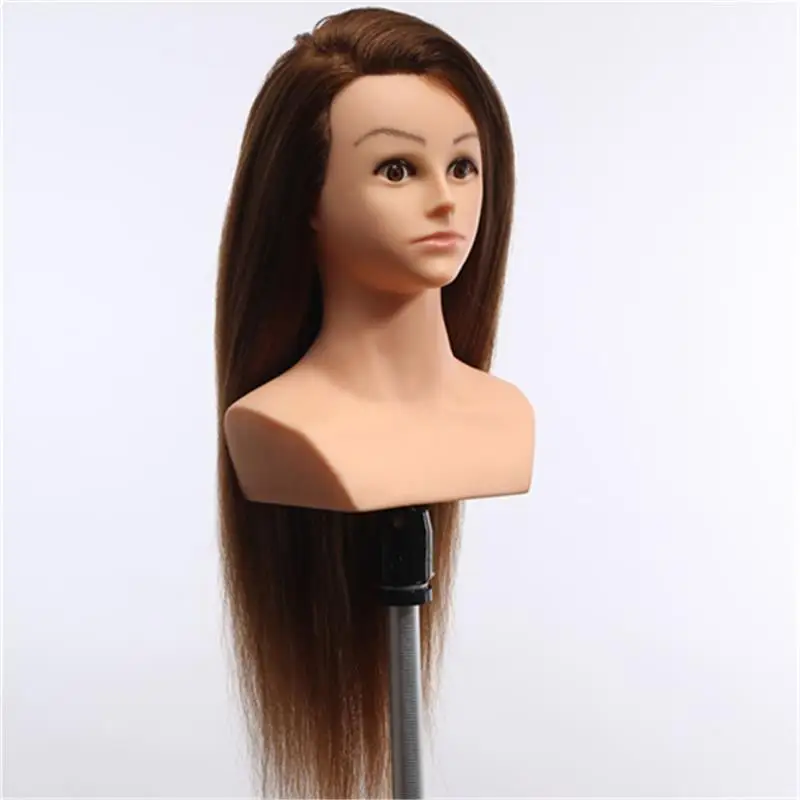 human hair mannequin head with shoulders