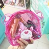 Colorful Small Bear transparent clear pvc make up bag