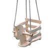 Outdoor garden toddler wooden horse swing