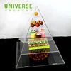 UNIVERSE Top Selling Acrylic Pyramid Display Stand Triangle Acrylic Display Stand Factory Outlet Acrylic food display