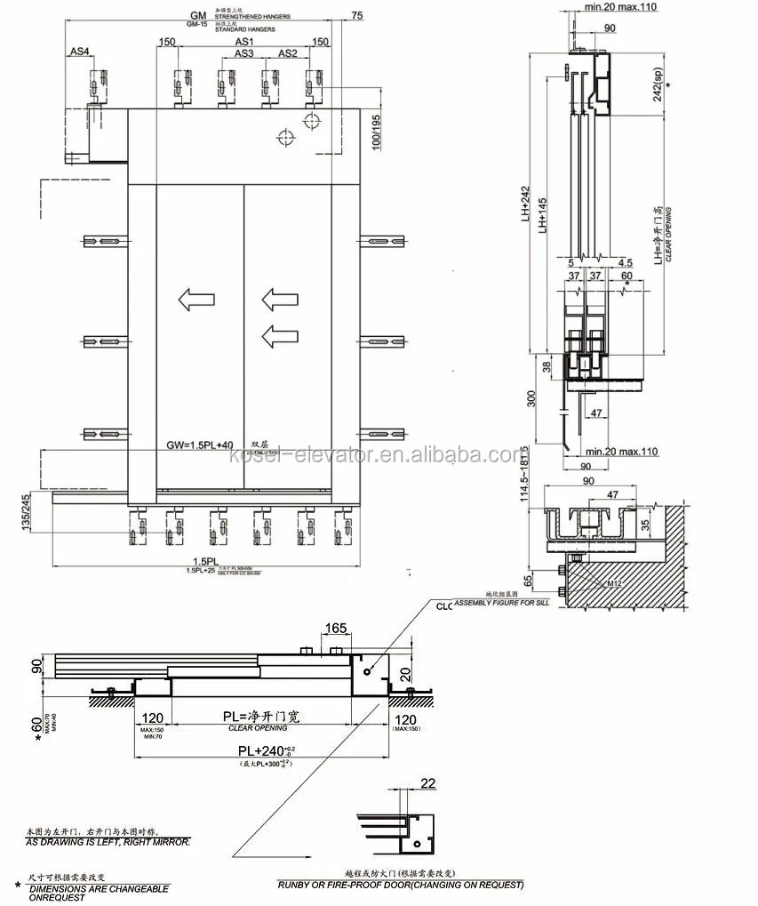 Automatic Elevator Landing Door Header Made In China - Buy Landing Door ...