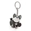 Unique design animal shape 3D dog keychain