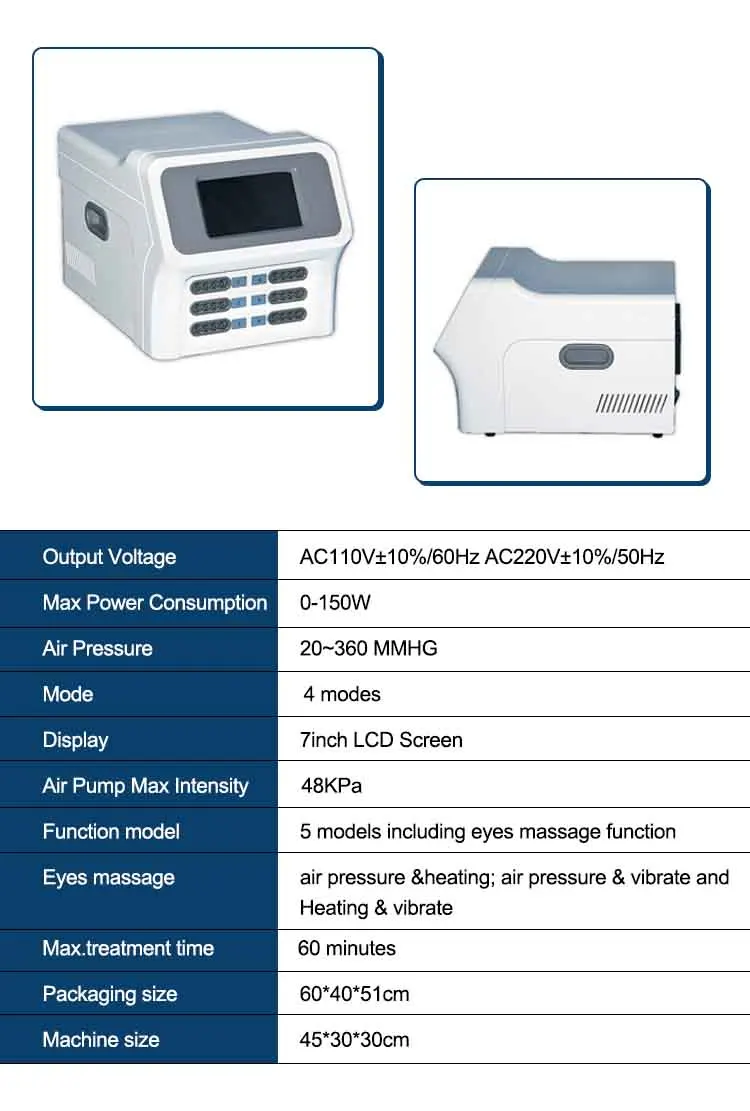 Infrared pressotherapy slimming machine CE ROHS approved lymph drainage