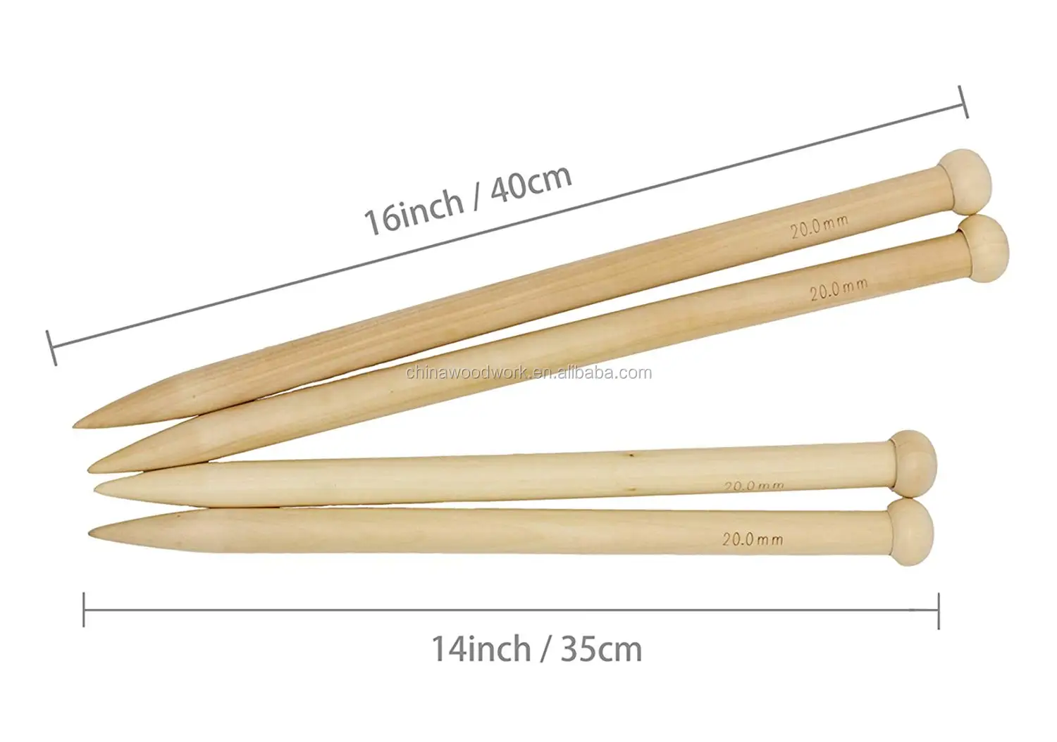 16 Jumbo Straight Wooden Knitting Needles Buy Japanese Knitting