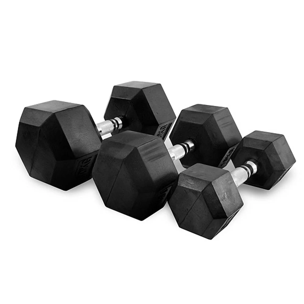 专业橡胶涂层六角哑铃 3 100 磅