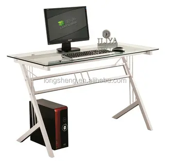 Lightweight Stainless Steel Frame Glass Computer Desk Buy Glass