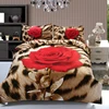 Leopard rose home textile bed large 3d four-piece three-dimensional activity cotton king bed sheets BS58