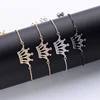 Luxury Micro Paved Cubic Zirconia Princess Crown Bracelet Femme Copper Charm Slider Chain Bracelets for Women Jewelry