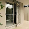 Aluminum frame double glass swing door
