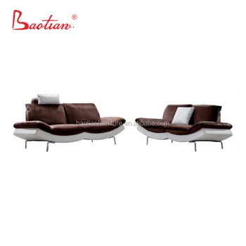 Italian Sofa Factory Direct Chrome Legs Unique Shape Maharaja Set Cut Sew Cover