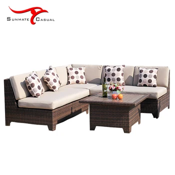 Rattan Adjule Sectional Outdoor Hydraulic Bed Lift Sofa Rattan Adjule Sectional Outdoor Hydraulic Bed Lift Sofa