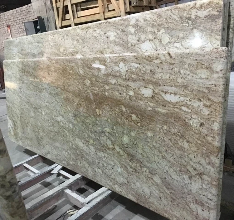 Bullnose Edges African Gold Yellow Granite Kitchen Countertop