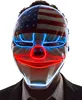 2019 New Neon Nightlife Creepy Clown USA Flag Mask Halloween LED Light Up Mask for Festival Cosplay Costumes High Quality