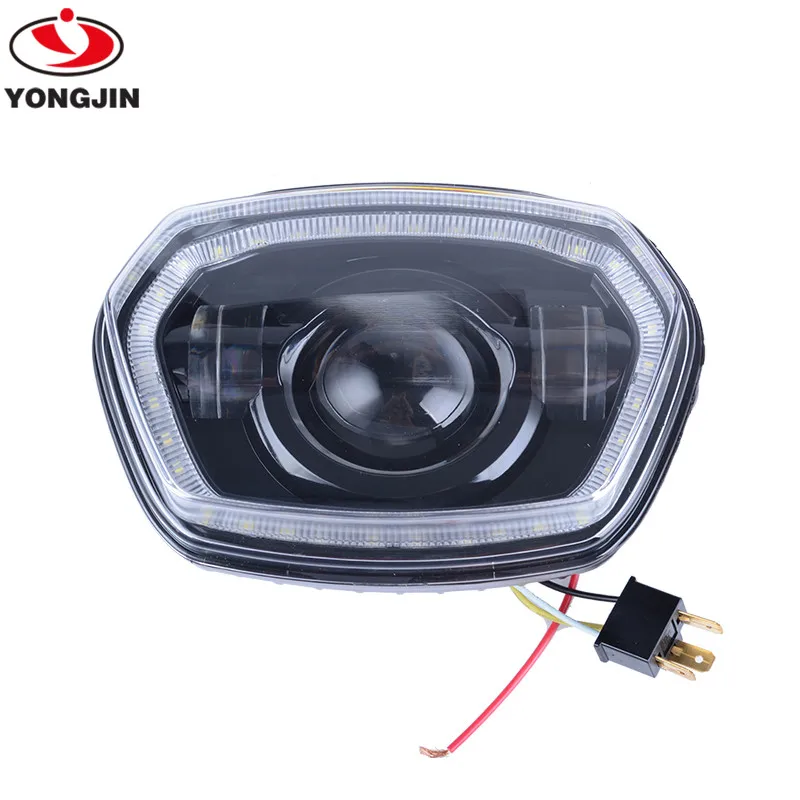 Motorcycle Lighting System Front Black Led Headlight For Vespa Sprint