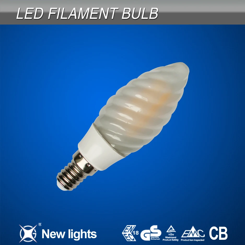 220v Frosted Glass Halogen Lamp Cover Twisted Led Candle Bulb Buy