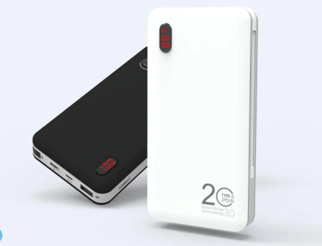 Pd 20000mah Power Bank Power 18w Usb Typec Portable Charger With Usb 3