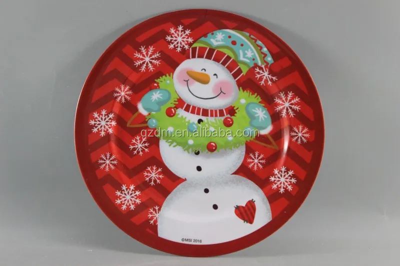Cheap 10" Melamine Christmas Plate, Xmas dinner plate