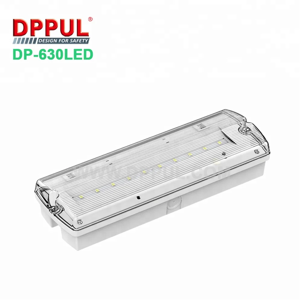 Waterproof IP65 Modern Led Emergency Bulkhead Light Led Wall Lamp 2-year Ni-cd WHITE