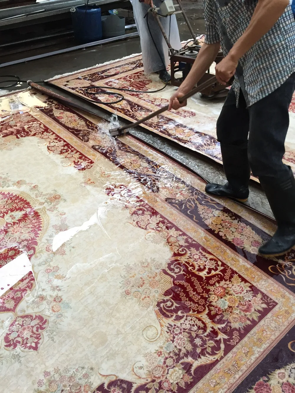 Luxury Hand Made Persian Design Pure Silk Carpet Chinese Made Hand