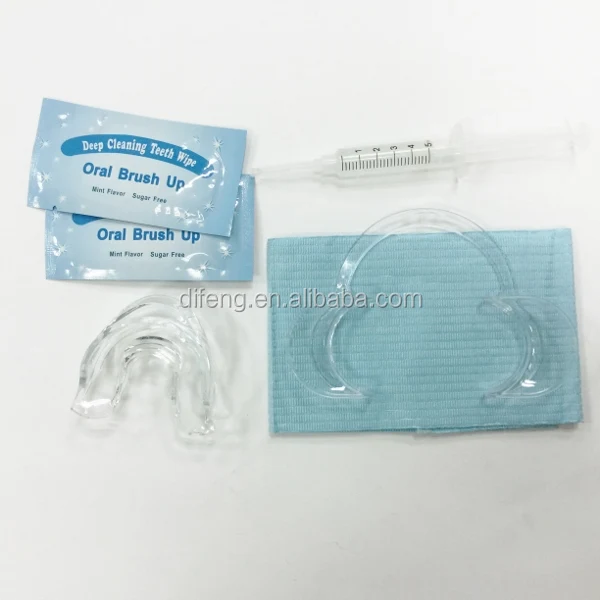 approved tooth whitening system teeth whitening kit in foil zipper bag packing