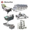 Auto Leafy vegetable processing lettuce washing drying packing machine