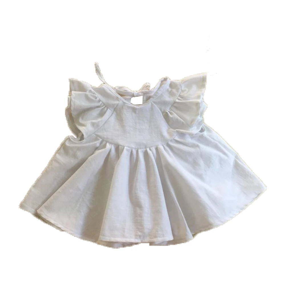 Fashion Popular Simple Design Summer Soft Cotton Linen Girls Dresses ...