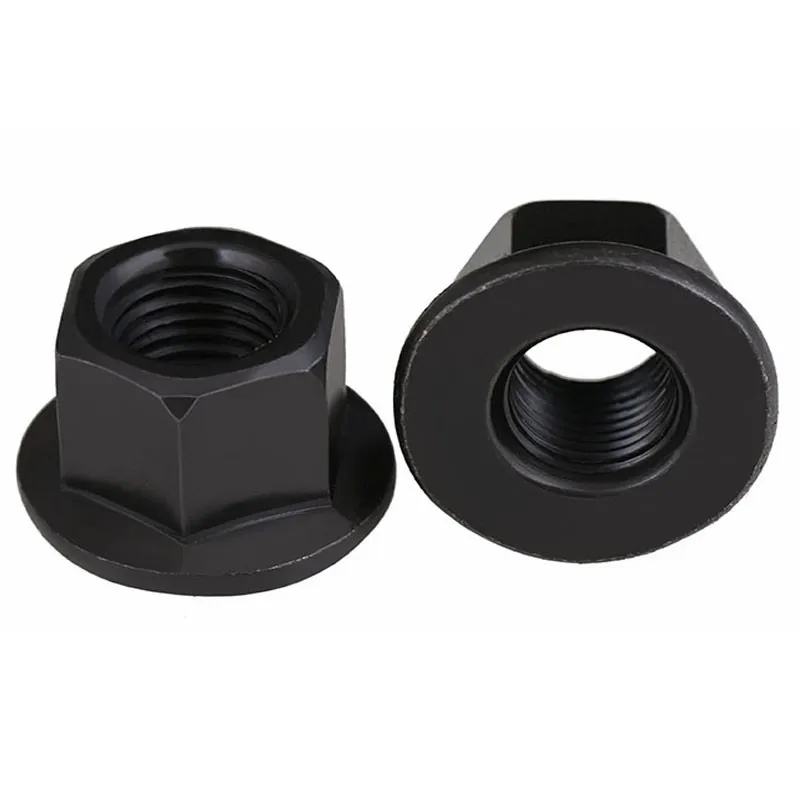 M12 M14 Coated Black Oxide Hex Flange Nut Din6923 Buy Black Oxide Hex