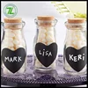 custom design 100ml 180ml mini glass favor jars 6oz 3oz milk glass bottle with cork stopper