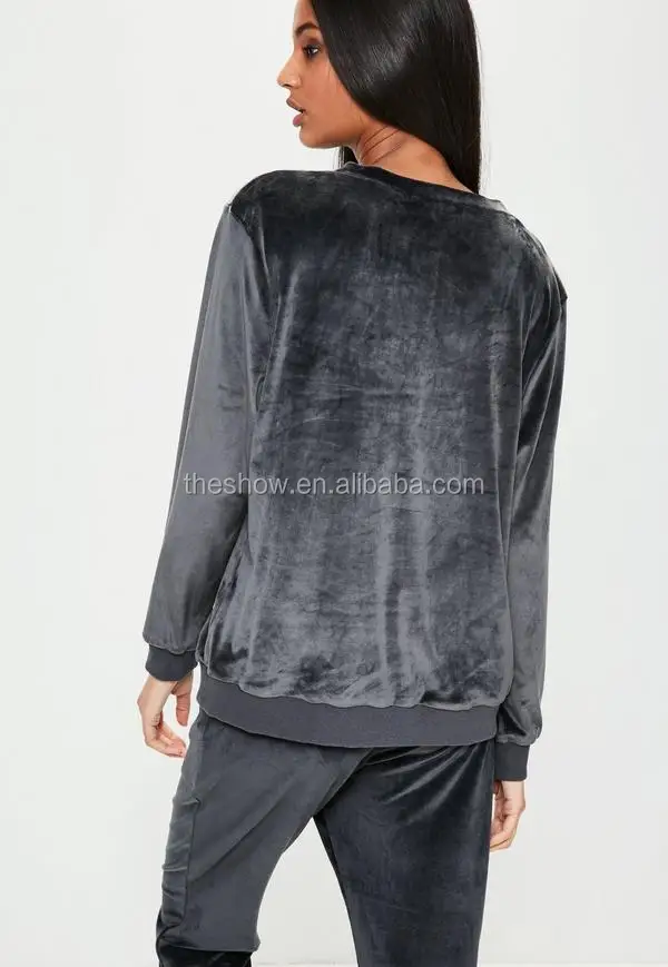 womens velour tracksuit no hood