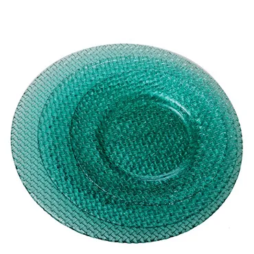 modern tableware round glass plate set for restaurant
