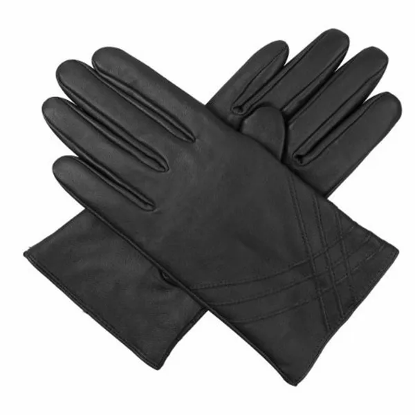 Hot selling basic style camel genuine leather gloves