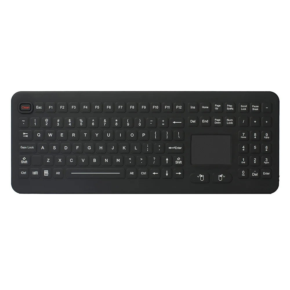 Hot Selling Sealed Biometric Keyboard With Touchpad Keypad And Function